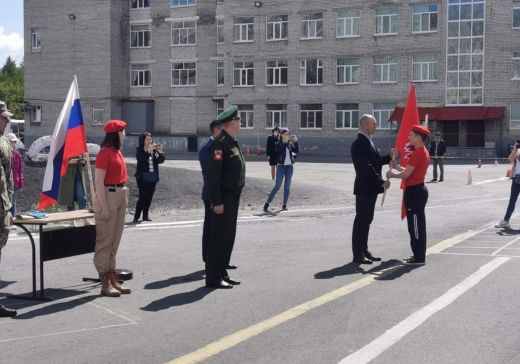 В профильном лагере ребята стали юнармейцами