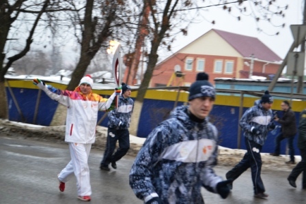 Огонь Олимпиады в руках руководителя досаафовцев Мордовии